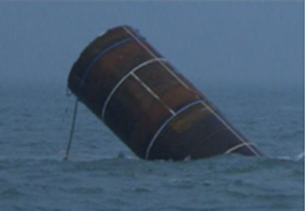 Figure – a foundation sank in the Zeebrugge channel, 2010